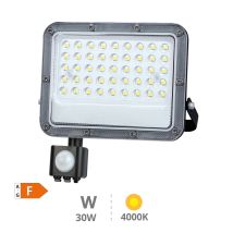 Gsc - Proyector Aluminio Led Belinta Con Sensor 30w 4000k Ip65 Negro