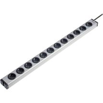 Ehmann - 0600x00122031 Steckdosenleiste 12fach Aluminium Schutzkontakt 1 St.