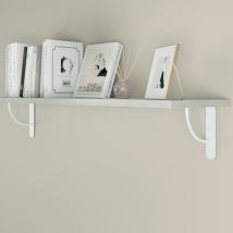 Weiße Regalkonsole 3 Ver. Größen Regalbodenhalter Mod.25 Garderobenkonsole Regalwinkel 200x150mm