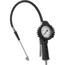 Riegler Handreifenfüllmesser TS – Druckmanometer 0-12 bar, Durchmesser 80 mm, Schlauchlänge 50 cm, drehbar, mit Tankstellenstecker