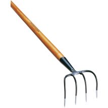 Forcella Rex – 1798453004 – Mulcher 4 denti rotondi in acciaio speciale indurito – Manico lungo in legno di frassino