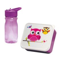 Kinder-snackbox Mit Eulen-feldflasche 0,85 L/0,5 L Mondex
