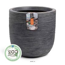 Pot Eggpot Élégant En Matière Synthétique Recyclable H 41 Cm Gris Anthracite - Dimhaut: H 41 Cm - Couleur: Gris Anthracite