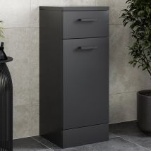 Alpine – Black Laundry Unit – 300mm Width – 766mm Height – Floor Standing – Soft Close Doors – Stylish Matte Finish