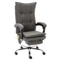 Chaise De Bureau De Massage Fauteuil De Bureau Ergonomique Gris Tissu 71770