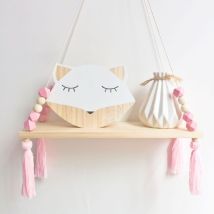 Home Organizer Étagère En Bois Pour Perles Décoration Murale - Rose, 3814cm, 1pc