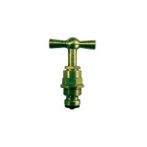 Eckventil Porquet 12x17 (3/8") – Anschlussstück 2 – Metall-Finish – Eingang-Gewinde – Ausgang-Gewinde