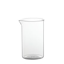 Ersatzglas für 0,6L WEIS Pressfilterkanne – Hitzebeständiges Borosilikatglas – 9 cm Durchmesser – 15,5 cm Höhe – Transparent