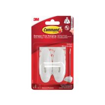 Command – Medium Wire Hooks – Pack of 2 – 1.3 kg Holding Power – Damage-Free Solution for Organizing