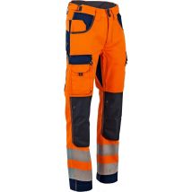 Arbeitshose Polarisierung Hohe Sichtbarkeit, Multitaschen Und Kniepolstertaschen - Orange/marine - T38 Lma 1679 T38