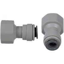 Raccord Union Filetage Femelle En 15x21pour Tuyau Pushfit 3/8" (10mm) John Guest