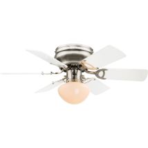 GLOBO – Ugo Ceiling Fan – White/Graphite – 76 cm Diameter – 1 x E27 Base – 3 Speeds – 230 V