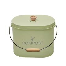 Secchio Ovale Per Compost Da 7 Litri, Verde Salvia - 040631 - Guillouard