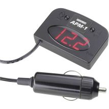 Voltmetro per auto Novitec APM-1 – Monitoraggio tensione batteria 12 V – Display LED – Facile collegamento accendisigari