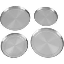 Ccykxa Set Of 4 Stainless Steel Electric Hob Covers In 2 Different Sizes Of 21 Cm And 17 Cm, Designed To Protect Against Heat And Damage