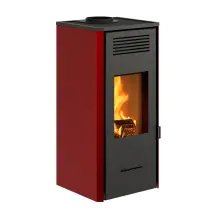 Stufa A Legna Ventilata Invicta "senales" Rosso 8,4 Kw