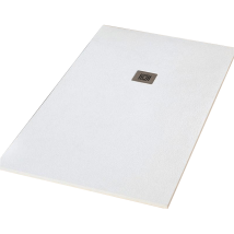 Sanycces - Duschwanne Extra Flach Logic Schieferoptik Weiss 80 X 170 Cm