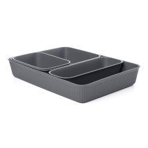 Set 4 Organizadores Baobab Slim Gris 7012500