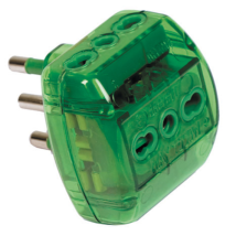 82.180-0065 Adattatore Multiplo Trasparente Da 16a+t 3 Prese Bipasso - Fme