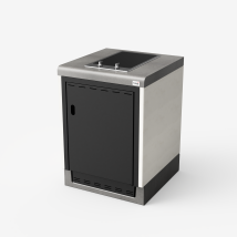 Módulo De Soporte Kitaway Electric Placa De Cocción 61 Para Barbacoa De Obra Prefabricada (blanco, Gris - 61 X 63 X 63 Cm) - Uso En Exteriores - Tuozi