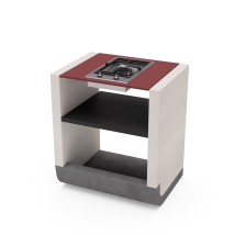 Module De Support Sud Gaz Pour Barbecue En Béton Préfabriqué (blanc, Gris, Rouge - 81 X 60 X 60 Cm) - Usage Extérieur - Tuozi