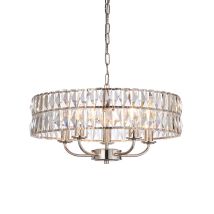 Endon Clifton Lampada A Sospensione Da Soffitto A 5 Bracci Multipli In Nichel Brillante
