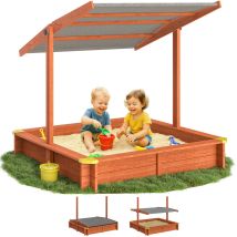 Sabbiera Con Tetto Veranda Protezione Uv 50 Legno Ecologico Sandbox Per Bambini Gioco Esterno Playhouse Max (de) - Spielwerk