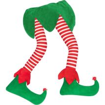 23" Jambes Farcies D'Elfe De Noël Stuck Tree Topper Decorations - Christmas Holiday Indoor Outdoor Decor Party Ornements