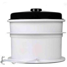 Set combinato di estrattori di succo Weck WSG 20 K – plastica bianca – 1x set – contenitore per succo e cesto per frutta