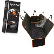 Dontodent - Dog Car Seat Cover Dog Hammock For Car Back Seats With Side Protection And Mesh Visual Window, Durable Scratch Proof And Waterproof Pet 