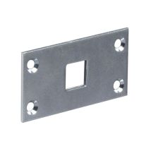 Deni Bodenplatte 520 – Zubehör für Tor-Riegel – 80 x 40 mm – verzinkt