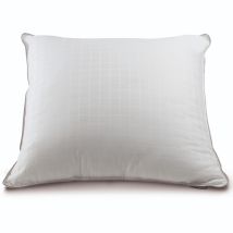 Oreiller "microduv Fjord" Moelleux Satinée À Carreaux Lestra - Oreiller 65 X 65 Cm - Blanc -