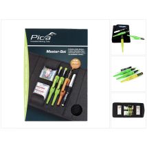 Pica Marker – Set di marcatori per falegnami – 1 matita a secco, 1 pennarello, 1 set di mine – Edilizia, materiali da costruzione