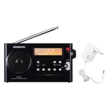 Sangean PR-D7 Nero – Radio Portatile FM/AM – 10 Stazioni Memorizzate – Funzione Sveglia – Display LC Retroilluminato