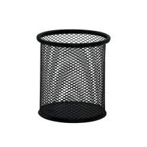 Stiftehalter aus Metall – runder Organizer für Stifte und Bleistifte – 105 mm hoch, 86 mm Durchmesser – Q-Connect
