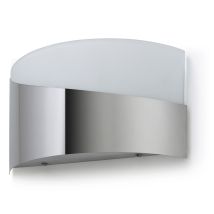 Aplique de pared Vollmond E27 60W Cromo – Acero – 15cm x 30cm x 9.5cm – Iluminación funcional para hogar y hoteles