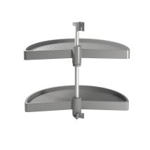 Juego De 2 Platos Giratorios De Plástico Para Módulos De Cocina Gris - Emuca