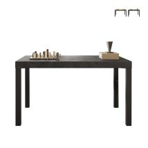 Mesa De Comedor Cocina 140x90 Cm De Madera Moderna Con Patas De Hierro Sartel - Gris