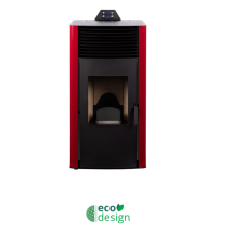 Estufa de pellets – Metlor – Potencia 11 kW – Eficiencia 87,6% – Área calefacción 270 m³ – Salida de humo Ø 80 mm