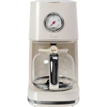 Nostalgia 150 Macchina Per Il Caffè Bianco Crema (lucido) Capacità Tazze=12 Caraffa In Vetro, Funzione Manten - Bikitchen