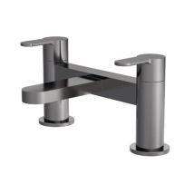 Merano - Nuie Arvan Pillar Mounted Bath Filler Tap - Brushed Pewter