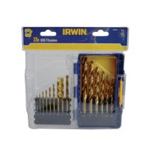 Irwin - Hss Titanium Metal Drill Bit Set, 15 Piece Irwiw3038501