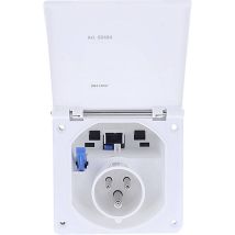 Cee Caravan-einspeisungsstecker 3-polig Weiß 230v 16a Ip44