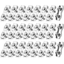 Paquete De 20 Bridas De Cable Dúplex M2, Bridas De Cable Metálicas, Abrazaderas Dúplex Para Acero De 2 Mm R