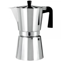 Oroley Espressokocher aus Aluminium – Italienische Kaffeemaschine – Silber – 4 Tassen