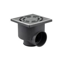 Siphon Vertical Et Horizontal Avec Rosace En Acier Inoxydable - 104 X 104mm 40 - 50,.