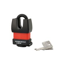 Lucchetto Federal Lock Docker, Da Esterno, Acciaio Cementato 45mm, Altissima Sicurezza, Guardia Alta, 2 Chiavi - Thirard