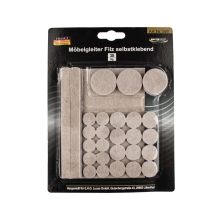 Masterproof Professional Filz Möbelgleiter Sortiment, Beige, Selbstklebend 38-teilig