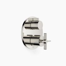 Miscelatore termostatico da incasso Dornbracht VAIA – Regolazione del flusso a due vie – Pannello di copertura D. 150 mm – Maniglia a scala con blocco