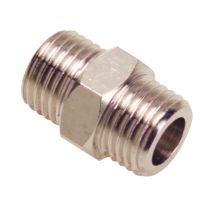 Zylinderförmiger Doppel-gewindeadapter 1/2' Ag - 1/2' Ag (blisterverpackung 2 Stück)